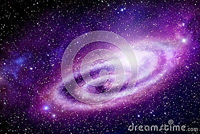 Universe. Black hole. Galaxy. Universe with rotating spiral galaxy in the center. Milky way galaxy with stars Stock Photo