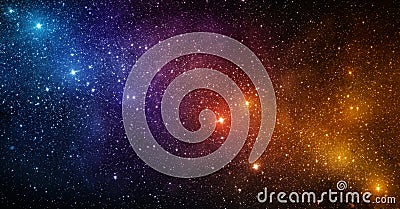 Universe filled with stars, nebula and galaxy. Elements of this Stock Photo