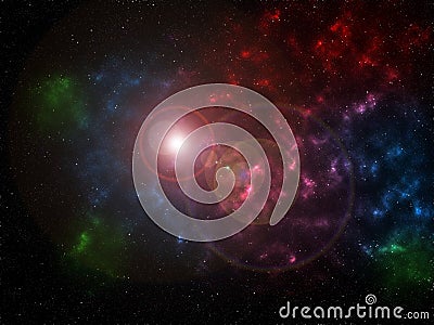 Universe filled with stars, nebula and galaxy Stock Photo