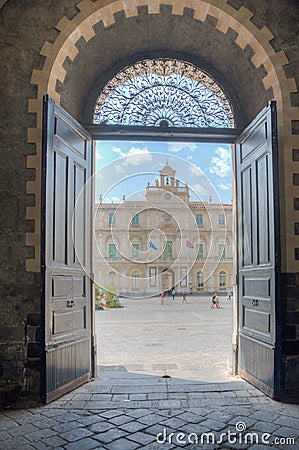 Universita degli studi di catania building in Sicily, Italy Editorial Stock Photo