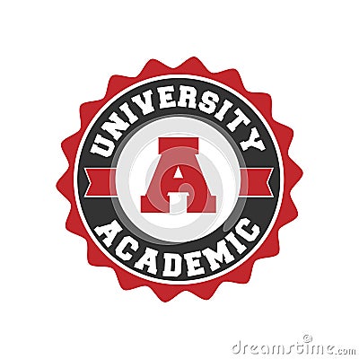 university academic logo element. Vector illustration decorative design Vector Illustration