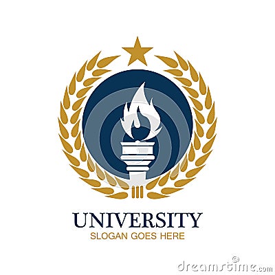 University, Academy, School and Course logo design template Vector Illustration