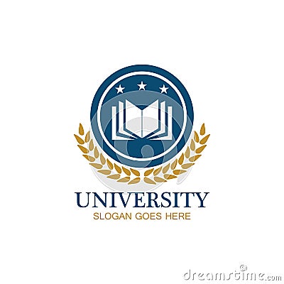 University, Academy, School and Course logo design template Vector Illustration