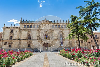 University of Alcala facade from Alcala de Henares, Spain Editorial Stock Photo