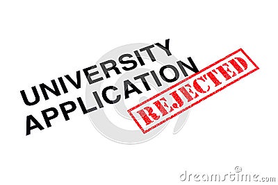 University Application Rejected Stock Photo