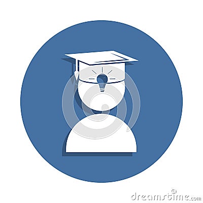 University avatar. Education icon in badge style. One of education collection icon can be used for UI UX Stock Photo