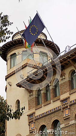 University building-park of MALAGA Stock Photo