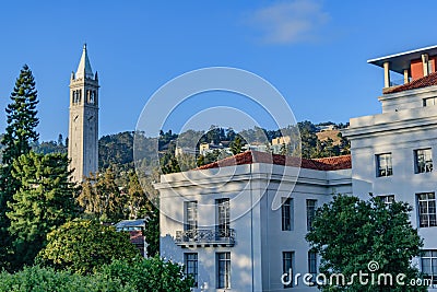 University of California Berkeley Sather Tower Stock Photo