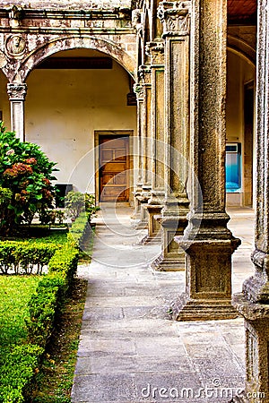 University courtyard Stock Photo