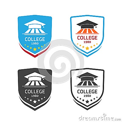 University emblem vector, concept of school crest symbol Vector Illustration