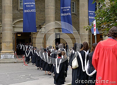 University Graduation Procession Editorial Stock Photo