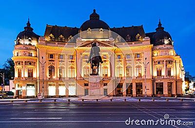 University Library in Bucharest, Romania Stock Photo