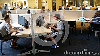 University Library: Computer Lab Editorial Stock Photo