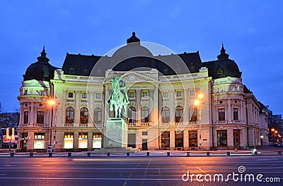 University Library, King Carol I, Bucharest Stock Photo