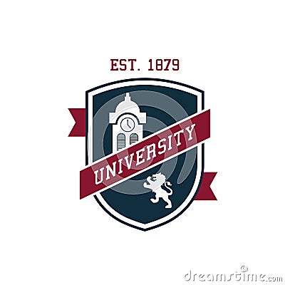 University logo design Vector Illustration