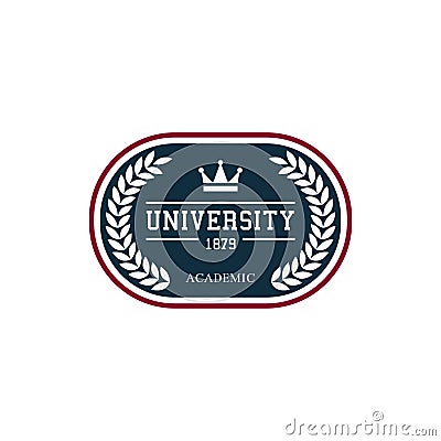 University logo design Vector Illustration