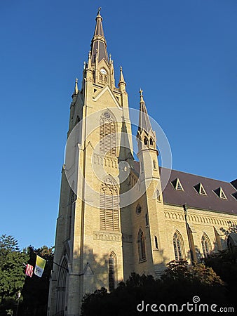 University of Notre Dame - Basilica of the Sacred Heart Editorial Stock Photo