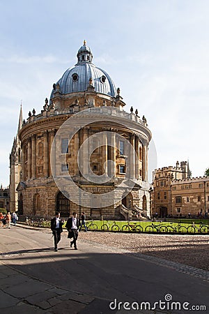 University of Oxford Radcliffe Camera 18/07/2019 with students in gowns Editorial Stock Photo