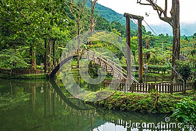 University Pond, Xitou Forest Recreational Area at nantou, taiwan Stock Photo