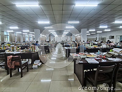 University students studying at self study room Editorial Stock Photo