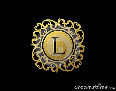 Unique L Letter Calligraphic Logo. Luxury L Swirl Logo Icon perfect for salon, yoga, restaurant, boutique and letter stamp Vector Illustration