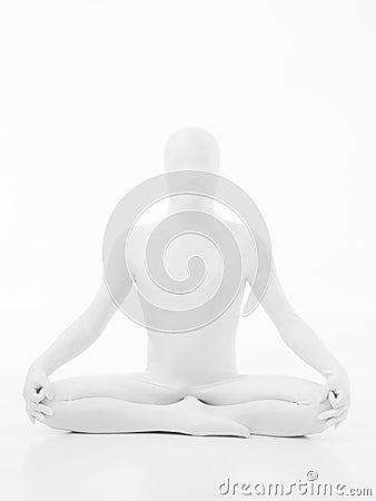 Unknow man yoga lotus posture Stock Photo