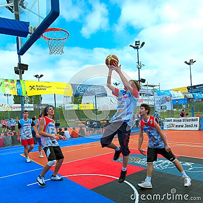 Unknown bascketball players Editorial Stock Photo