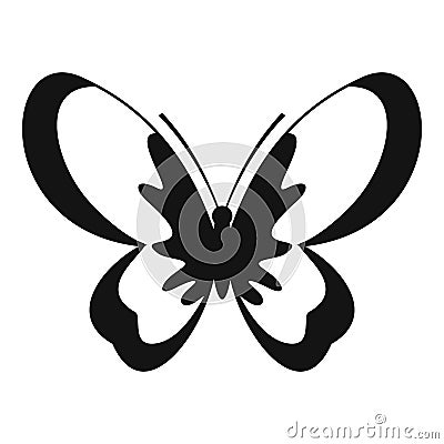 Unknown butterfly icon, simple style. Vector Illustration