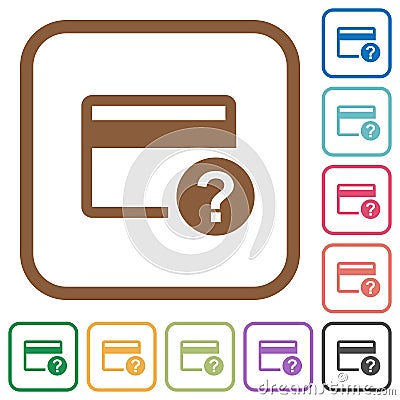 Unknown credit card simple icons Stock Photo