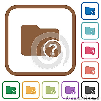 Unknown directory simple icons Stock Photo
