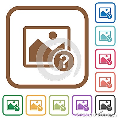 Unknown image simple icons Stock Photo