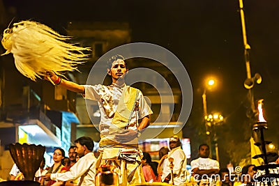 Ganga aarti in varanasi Editorial Stock Photo