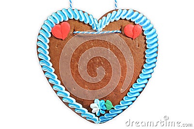 Unlabeled Bavarian gingerbread heart Stock Photo