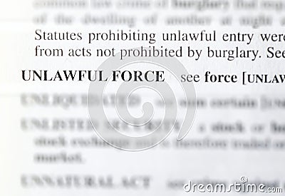 unlawful force Stock Photo