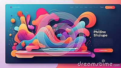 Dynamic Design Canvas: Versatile UI UX Palette. AI generate Stock Photo