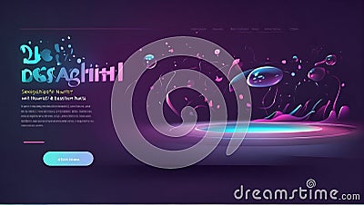 unleash the magic: web page design templates for a captivating online journey. generative ai Stock Photo