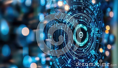 Unleash the Power of AI Smart Home Security System with Cutting-Edge AI-Driven Binary Code Protection for Enhanced Home Safety and Stock Photo