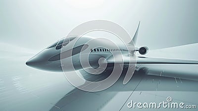 Unleash your creativity by visualizing the elegant and precise aerodynamic surfaces of aircraft and spacecraft from a unique Stock Photo