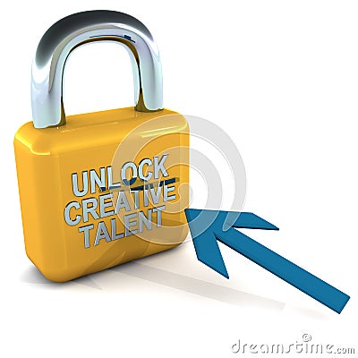 Unlock creative talent Stock Photo