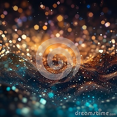 Unlock the wonders of abstract particle backgrounds, unleashing your artistic potential Stock Photo