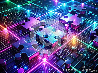 Unlocking Digital Potential A Visual Guide to Seamless API Integration and Data Flow in Modern Applications Stock Photo