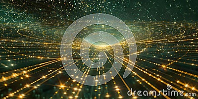 Unlocking Intelligence Secrets: Navigating a Digital Universe of Data Galaxies with AGI. Concept Stock Photo