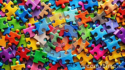 Unlocking Success Through Teamwork How Interlocking Puzzle Pieces Symbolize Collaboration and Unity in Achieving Shared Stock Photo