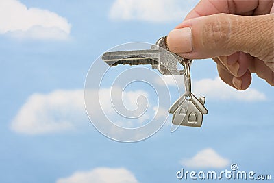 Unlocking Your Door Stock Photo