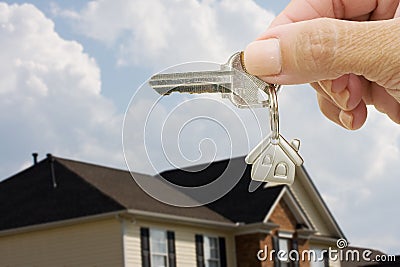 Unlocking Your Door Stock Photo