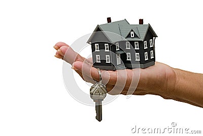 Unlocking Your Door Stock Photo