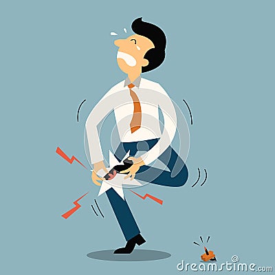 Unlucky man Vector Illustration