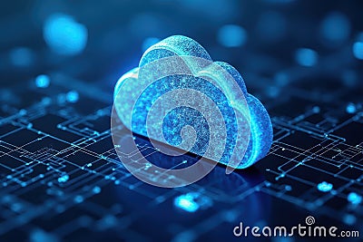 Unmanaged Hosting Concepts in Cloud Computing Stock Photo