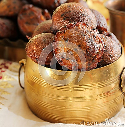 Unniyappam fried rice balls for vishu festival on Kerala Stock Photo