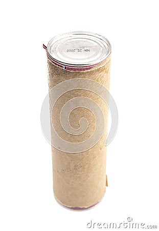 Premade Dough in a Cardboard Tube Stock Photo